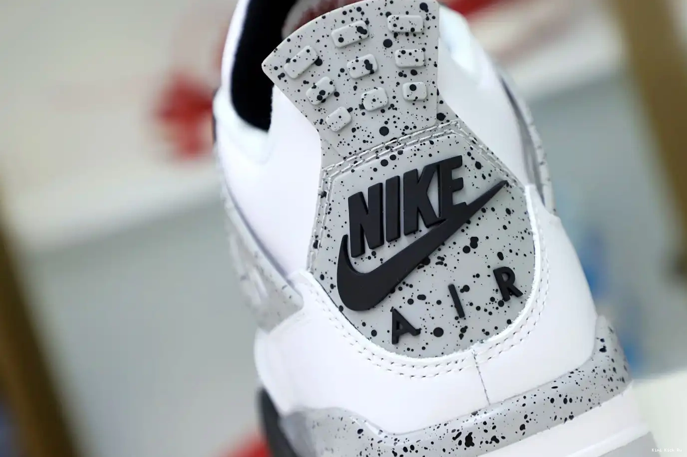 White Jordan 4 Kimikick Retro Air Cement 0328